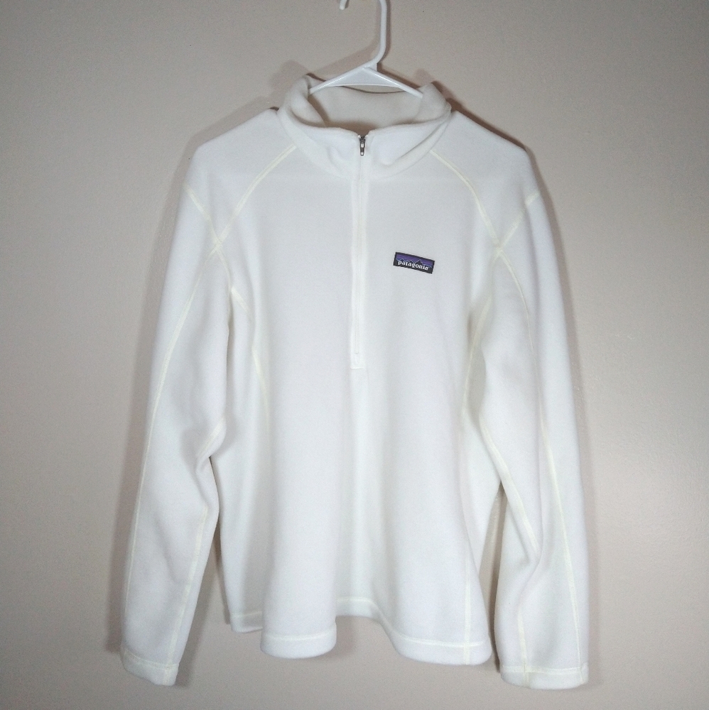 Patagonia Fleece Half Zip White Pullover (L)